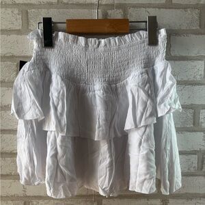 Katie J NYC Girls/Junior Smocked Brooke Skirt White Size‎ M